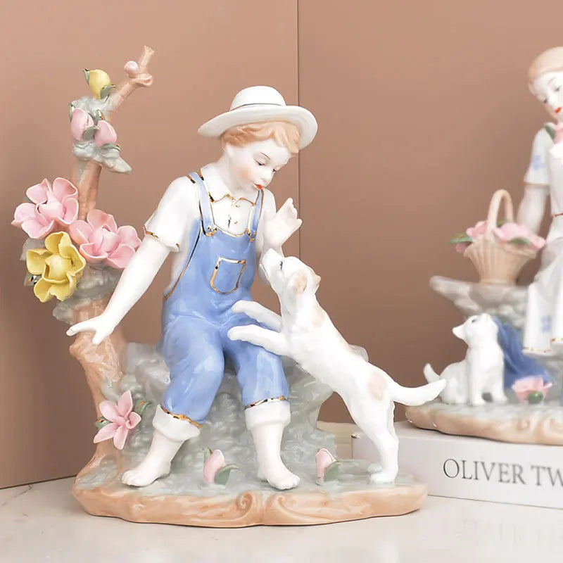 Modern minimalist European home decor character decorations living room wine cabinet decorations ceramic handicraftsjavascript: