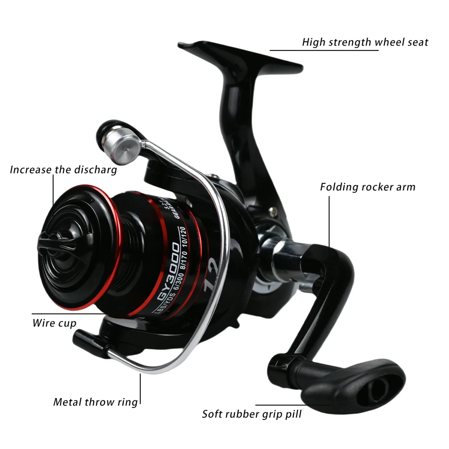 Spinning Fishing Kit- Telescopic Fishing Rod and Spinning Fishing Reel Fishing Line Lure Spoon Hooks Weights with Tackle Bag