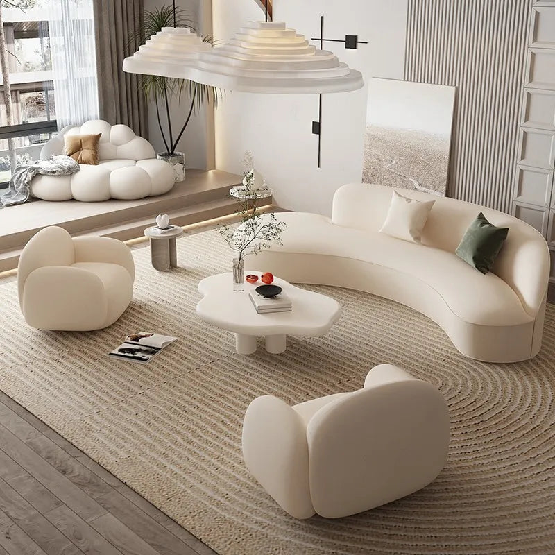 European Design Sofa Romantic Cute Leisure Minimalist Lounge Comfortable Living Room Sofas Aesthetics Muebles Hotel Furniture