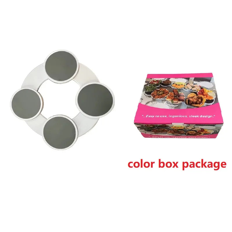 Dining Table Rotating Food Tray Hot Pot Ingredients Storage Plates Foldable Family Party Snack Pallet Housewear & Furnishings