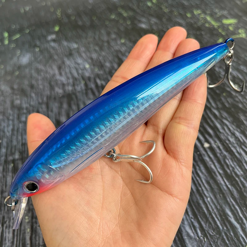 140mm 41g Big Floating Minnow Fishing Lures Laser Artificial Bait Saltwater Long Casting Trolling Wobblers UV Jerkbait Equipment