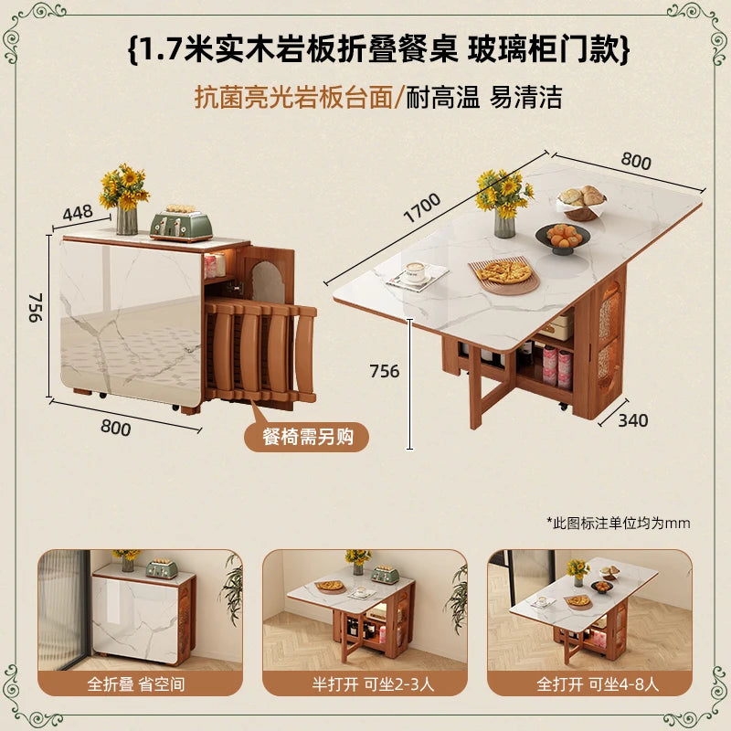 Modern Simple Dining Table Luxury Style Decoration Folding Tables Minimalist European Mesas Pegables Portatil Kitchen Furniture