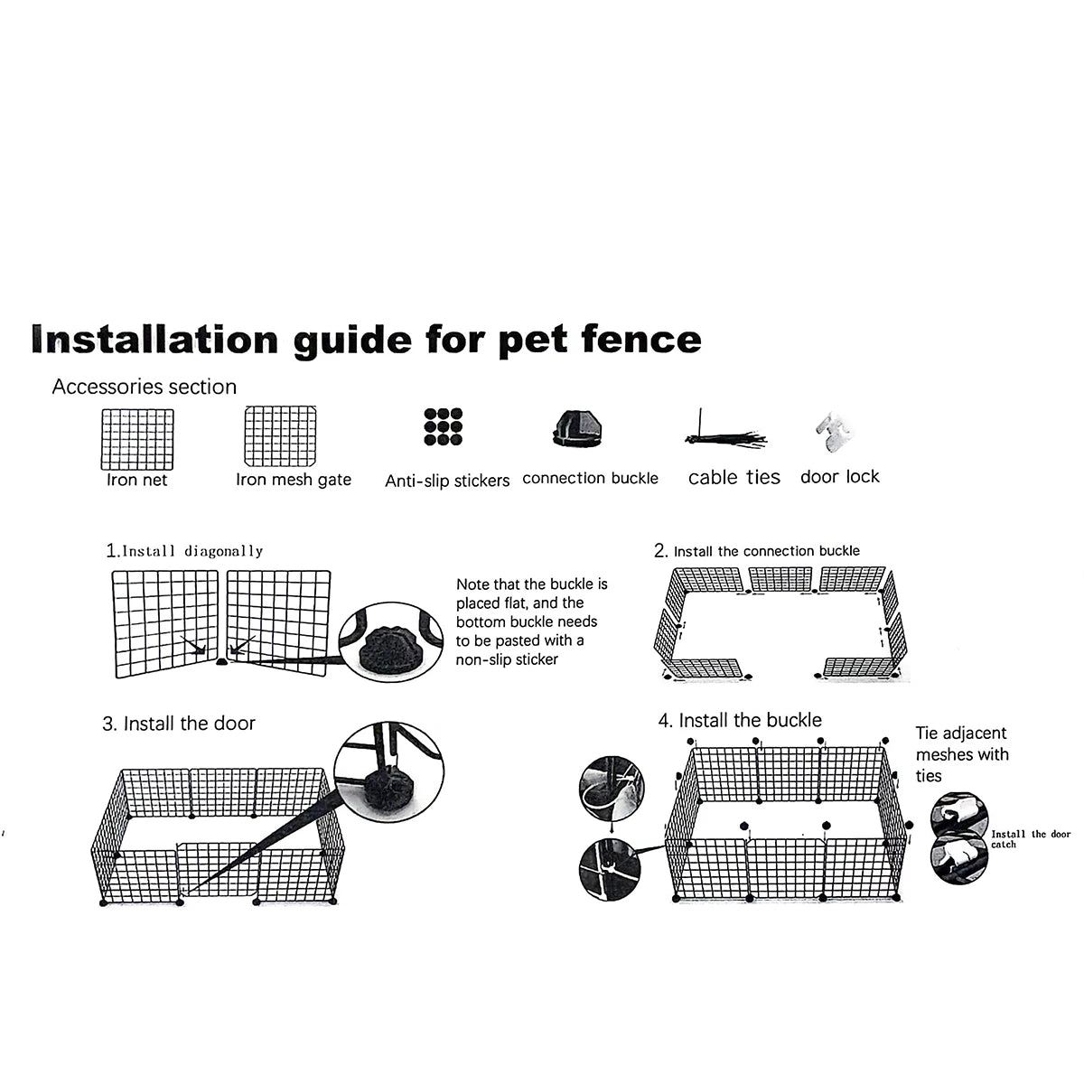Household Pet Dog Fence House Kennel Indoor Small Size Dogs Teddy Fence Isolation Door with Toilet Area Dog Cage