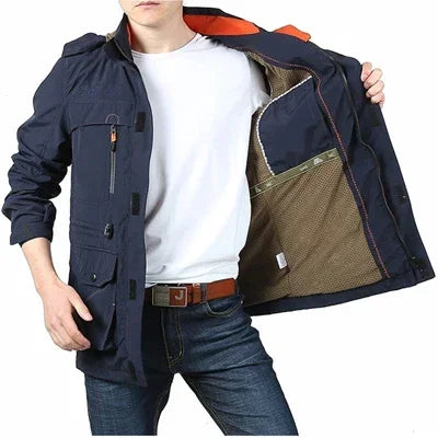Clothing Men's spring autumn Jackets Casual Outwear Hiking Windbreaker Hooded Coats Fashion Army Cargo Bomber Jackets Mens