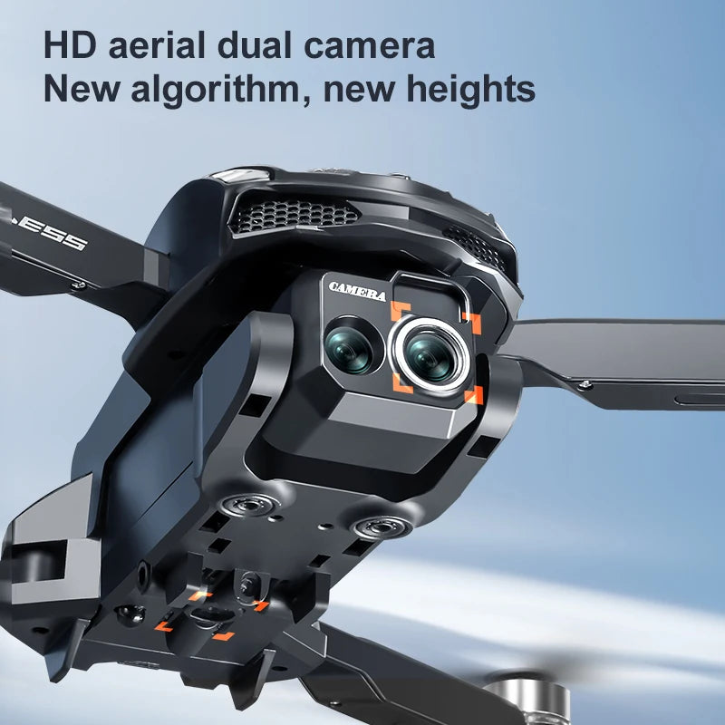 2025 S168 RC Drone 2.4inch Screen Brushless Motor 8K HD Dual Cameras Optical Flow Positioning Intelligent Avoidance Aircraft Toy