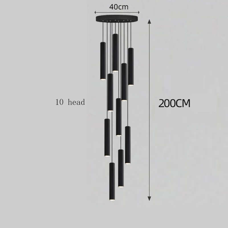 Modern home decor led lights pendant light lamps forstaircase Chandeliers for living room hanging light indoor lighting