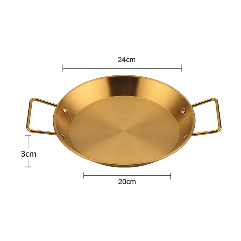 Kitchen Paella Pan Smart Utensils Kitchenware Skillet Frying Stove Home Things Stainless Steel Nonstick Cooking Tools Pancake