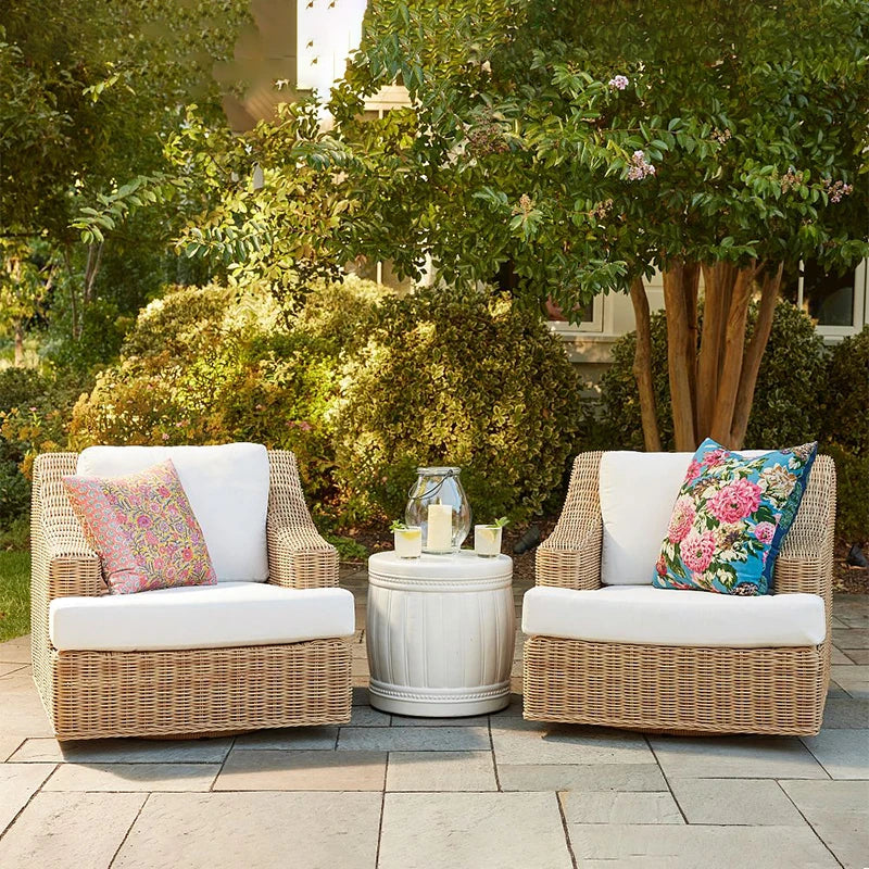 Garden Rattan Sofa Set Outdoor Furniture Lounge Chaise And Loveseat Set Wicker Rattan Outdoor Sofa Set Patio Weaving Furniture