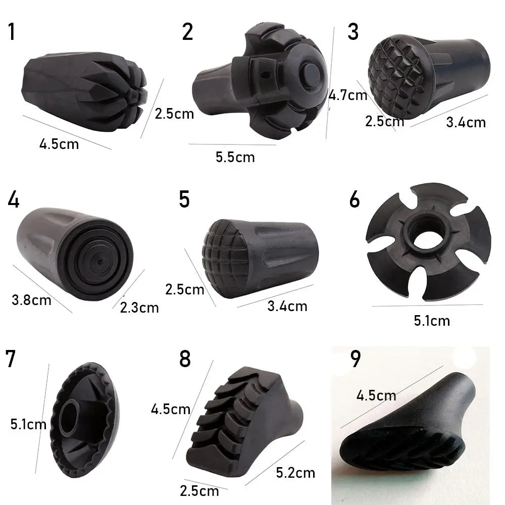 Telescopic Outdoor Tool Pole Replacement Tips Trekking Poles Protectors Walking Stick Head Hiking Alpenstock Hiking Accessories