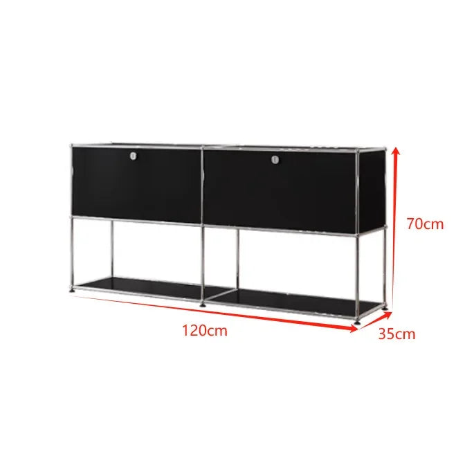 Modern TV Cabinet Living Room Storage Cabinets Stainless Steel Module Combination Storage Chest of Drawers Bedroom Bookcase