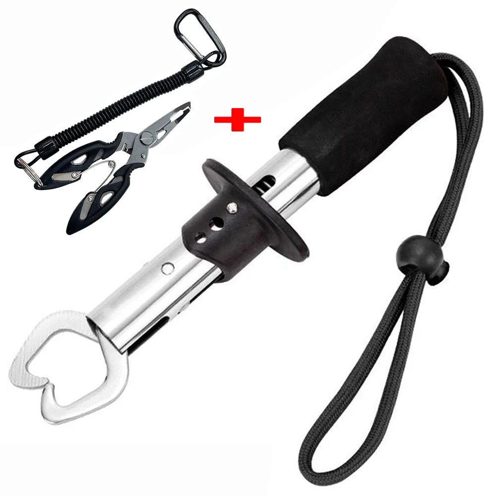 Stainless Steel 21/17cm Lure Pliers Fish Controller Set Multi-functional Spinning/Casting Fish Lip Grabber Fishing Equipment