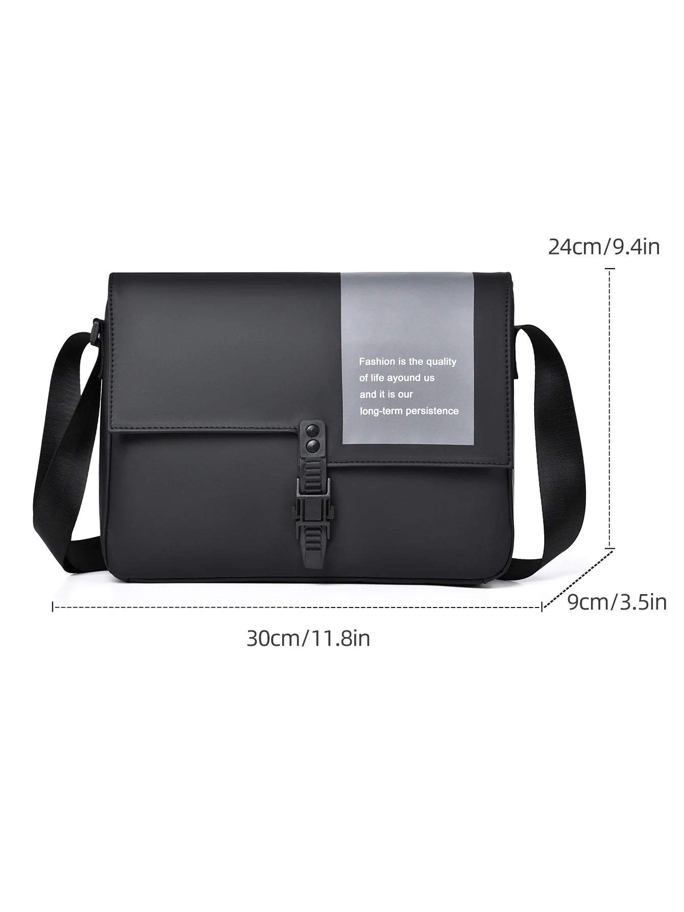 New Men's Bag - Simple Water-Resistant Casual Messenger Bag For Commuting Single Shoulder Crossbody Bag
