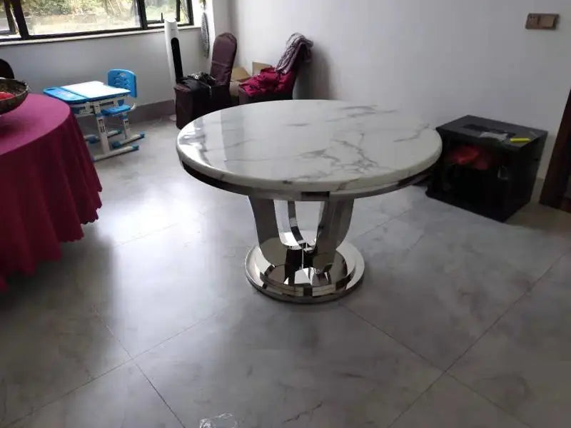 Rotate Metal Dining Table Gaming Luxury Modern Nordic Lounge Service Dining Table Space Saving Muebles Living Room Furniture