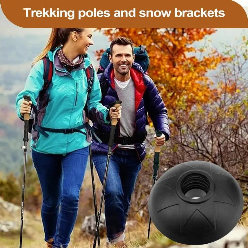Trekking Poles Baskets 2X Round Snow Ski Mud Basket Tips Protector Hiking Pole Tips Walking Stick Replacement Accessory