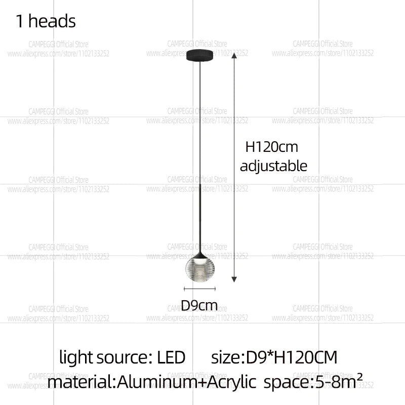 Modern Home Decor Led Lights Pendant Light Lamp Transparent Ball Chandeliers For Living Room Hanging Light Indoor Lighting Villa