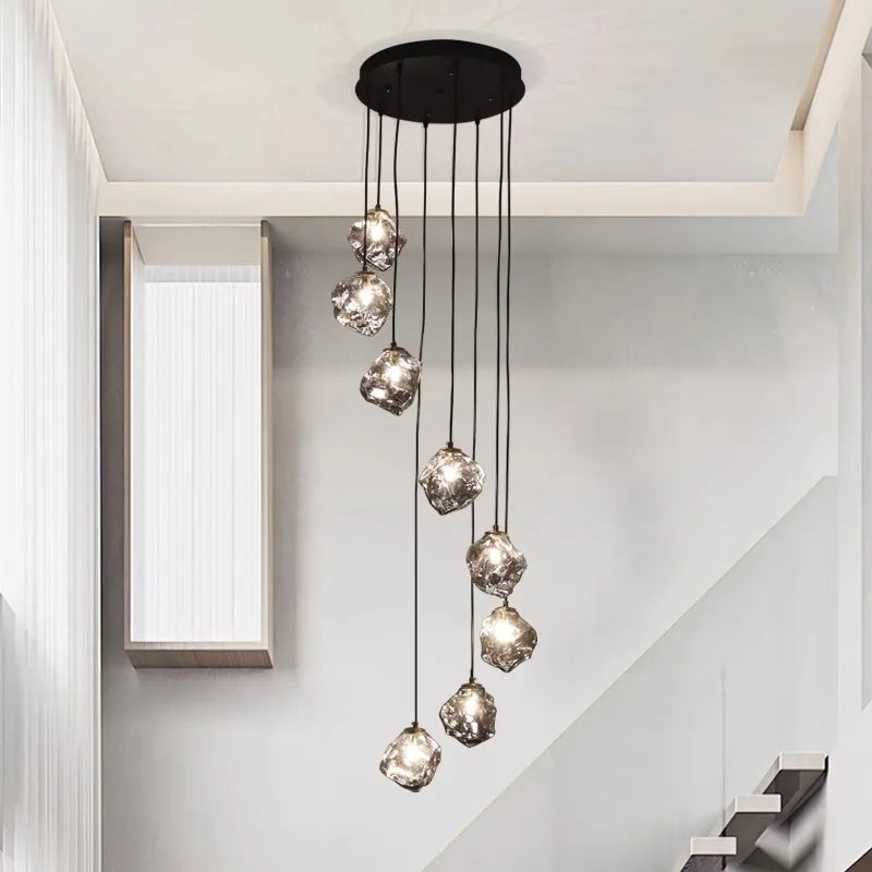 Modern home decor led lights pendant light lamps forstaircase Chandeliers for living room hanging light indoor lighting