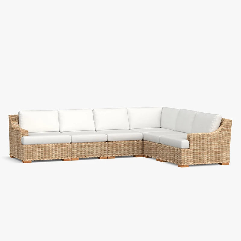 Garden Rattan Sofa Set Outdoor Furniture Lounge Chaise And Loveseat Set Wicker Rattan Outdoor Sofa Set Patio Weaving Furniture