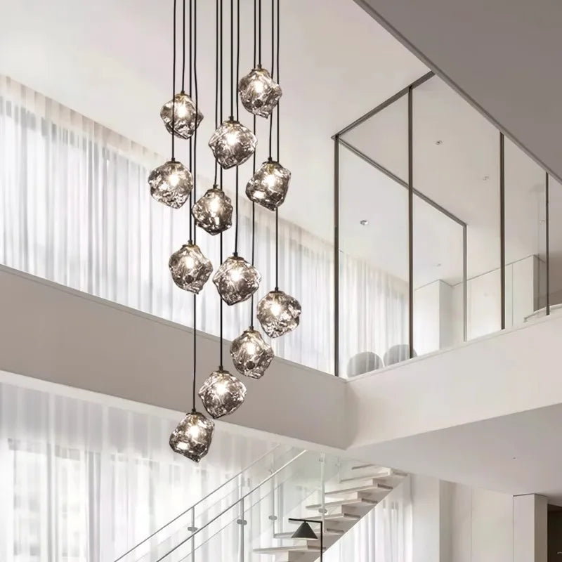 Modern home decor led lights pendant light lamps forstaircase Chandeliers for living room hanging light indoor lighting