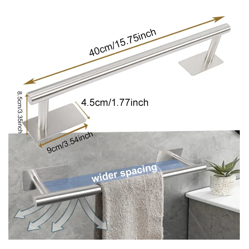 5-Piece Bathroom Hardware Set – Wall-Mounted Accessories Including Towel Bar, Hooks, and Toilet Paper Holder