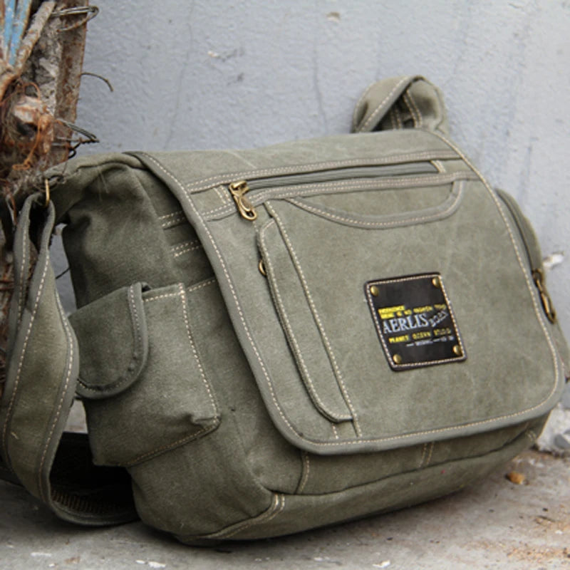 Men's Vintage Canvas Bag Men Casual Crossbody Bag For Men Messenger Bag Man Travel Shoulder Bags Bolsa Masculina High Quality
