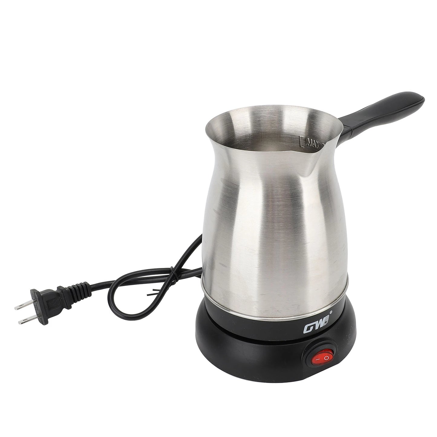 Electric Coffee Maker Electric Coffee Pot Ergonomic Handle 600ML Stainless Steel Turkish Coffee Maker Kettle for Home