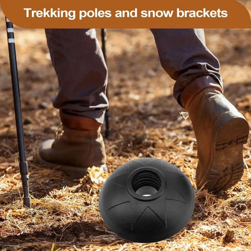 Trekking Poles Baskets 2X Round Snow Ski Mud Basket Tips Protector Hiking Pole Tips Walking Stick Replacement Accessory