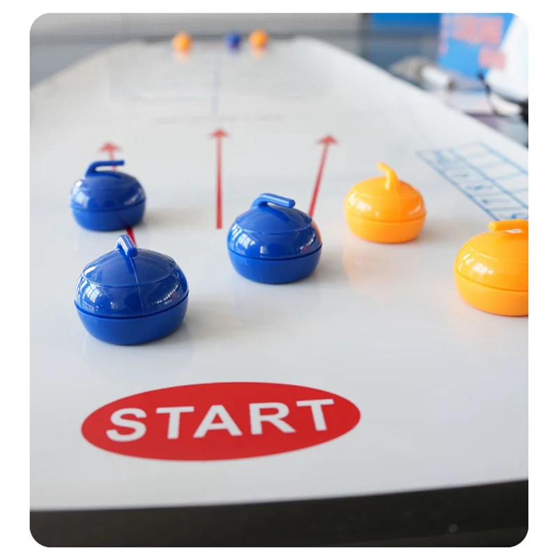B87B-Indoor Desktop Curling Game Magnetic Indoor Board Game With Eight Stones For Kids And Adults