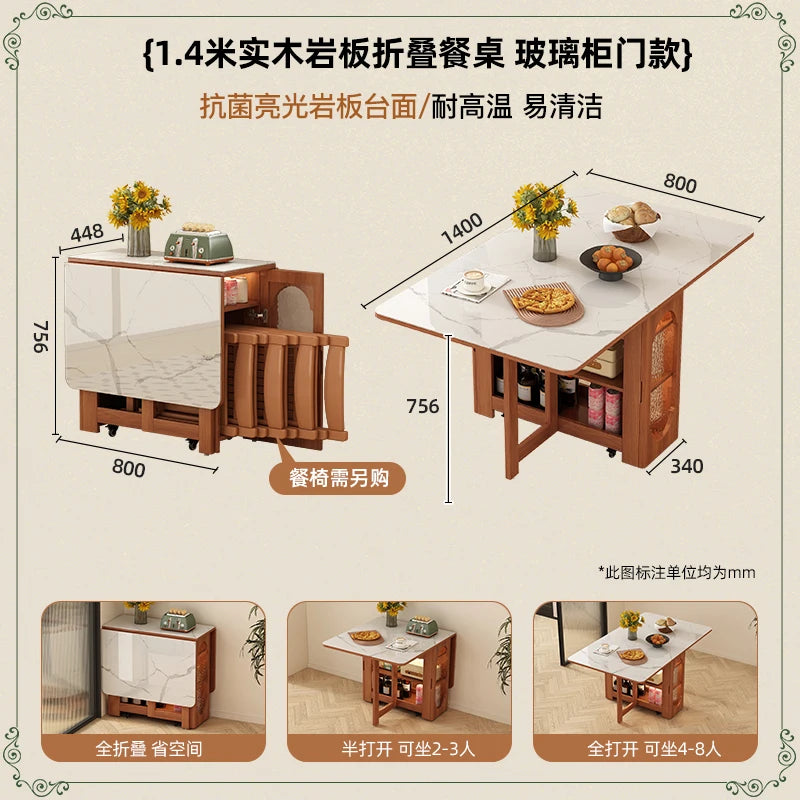 Modern Simple Dining Table Luxury Style Decoration Folding Tables Minimalist European Mesas Pegables Portatil Kitchen Furniture