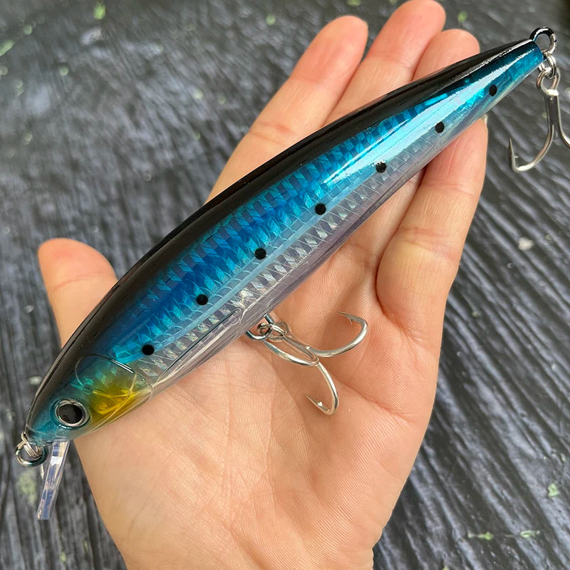 140mm 41g Big Floating Minnow Fishing Lures Laser Artificial Bait Saltwater Long Casting Trolling Wobblers UV Jerkbait Equipment