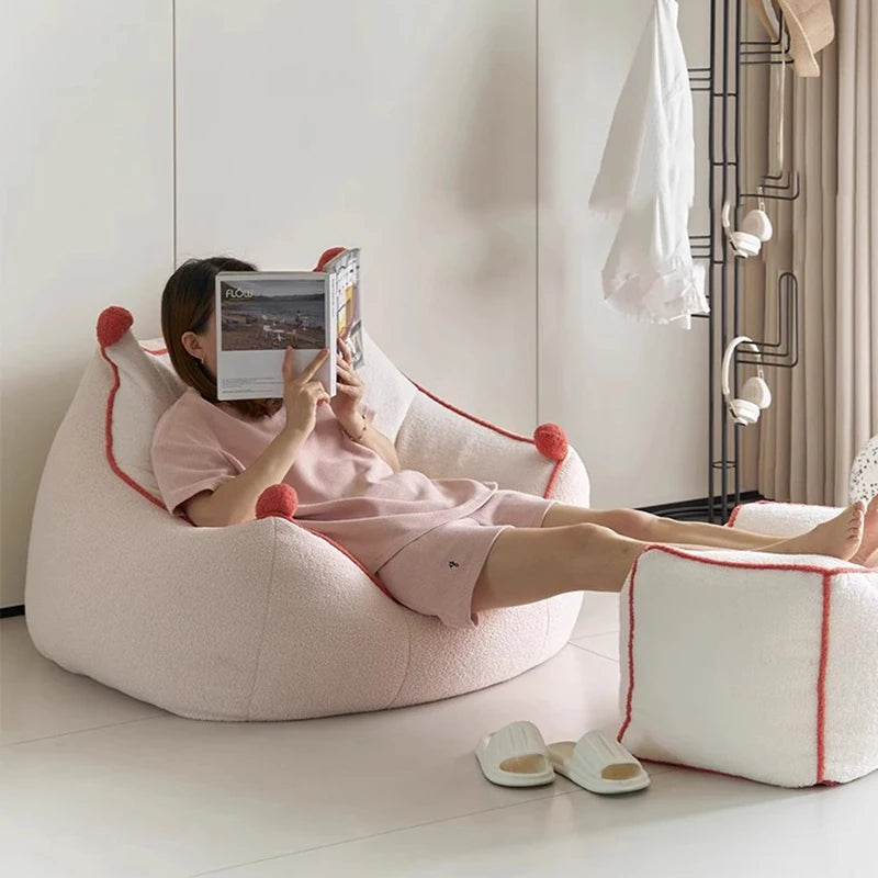 Comfortable Western Living Room Sofa Luxury Designer White Modern Living Room Sofa Boneless Lazy Canapé Salon Furniture For Home