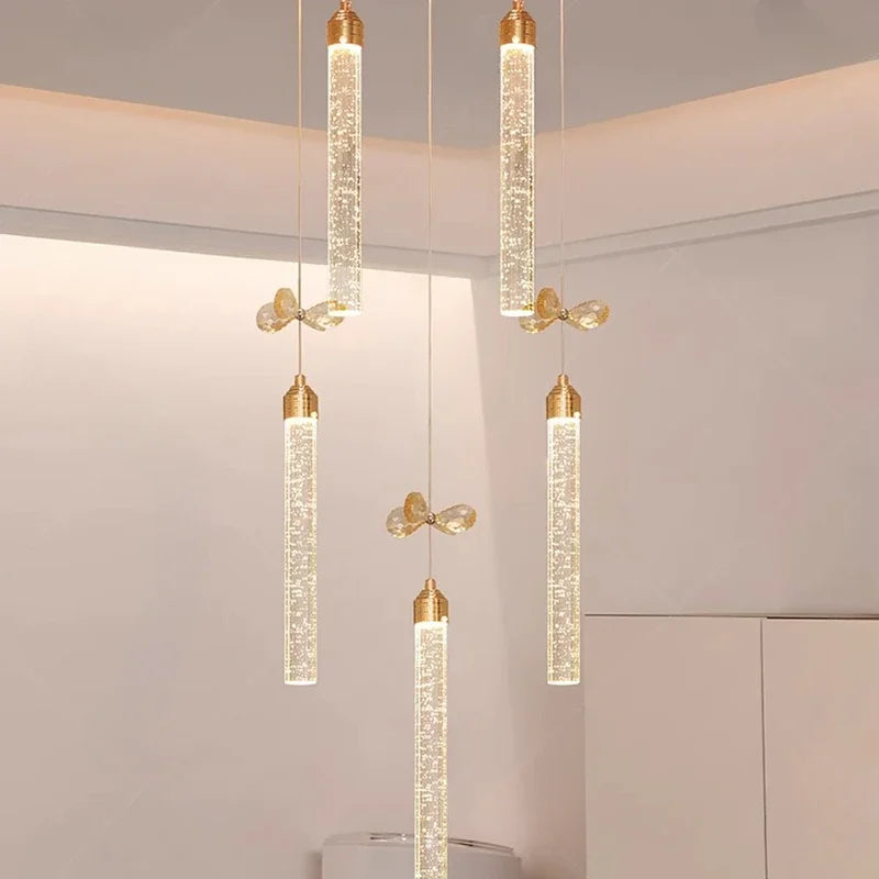 Modern home decoration salon lamps for living room smart crystal Pendant lights dining room indoor lighting