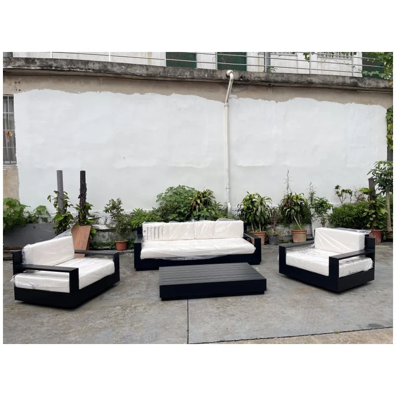 Durable Aluminum Sofa Set Patio Furniture Sets Luxurious Outdoor Garden For Patio Garden Apartment
