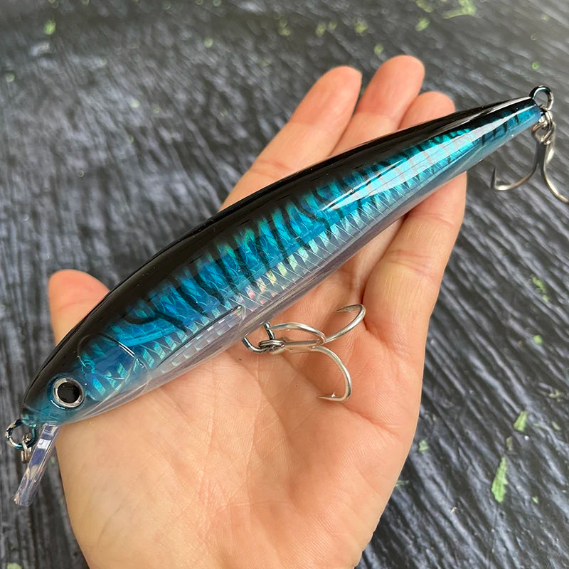 140mm 41g Big Floating Minnow Fishing Lures Laser Artificial Bait Saltwater Long Casting Trolling Wobblers UV Jerkbait Equipment