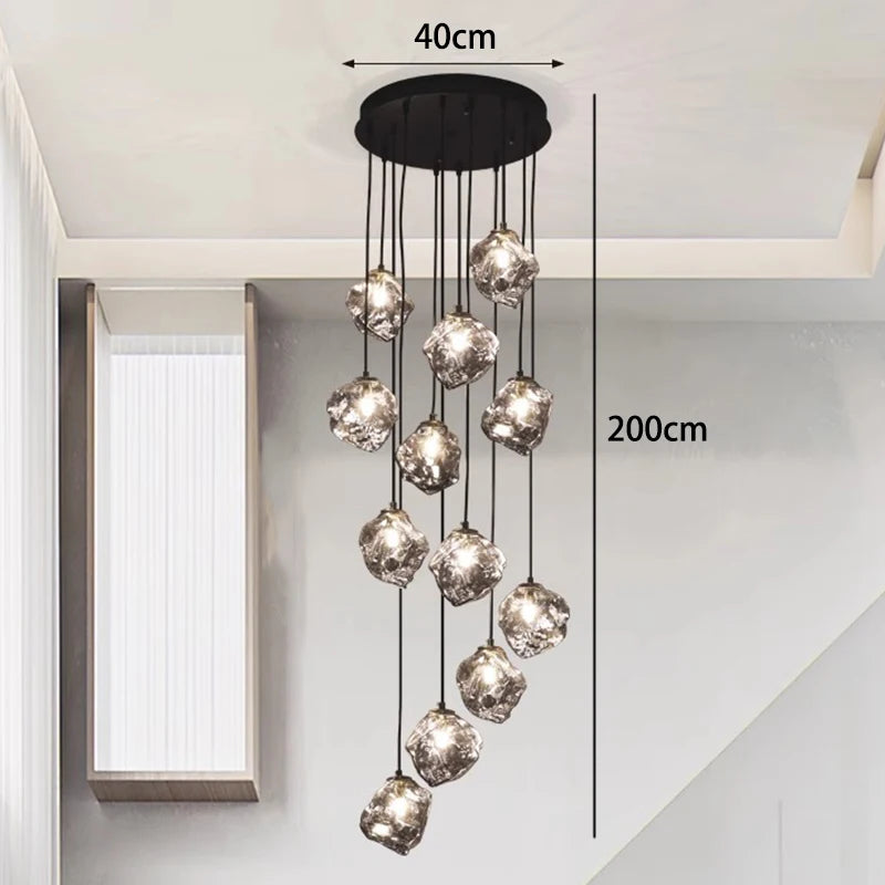 Modern home decor led lights pendant light lamps forstaircase Chandeliers for living room hanging light indoor lighting