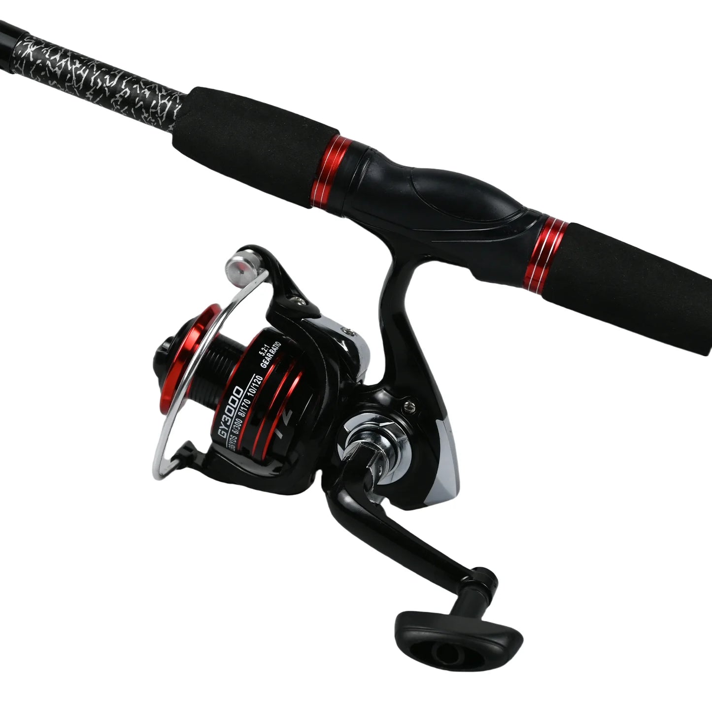 Spinning Fishing Kit- Telescopic Fishing Rod and Spinning Fishing Reel Fishing Line Lure Spoon Hooks Weights with Tackle Bag