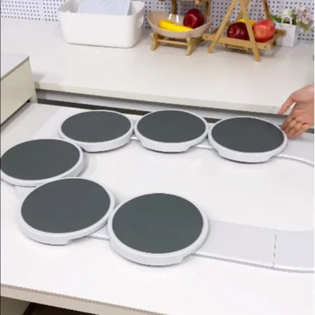 Dining Table Rotating Food Tray Hot Pot Ingredients Storage Plates Foldable Family Party Snack Pallet Housewear & Furnishings