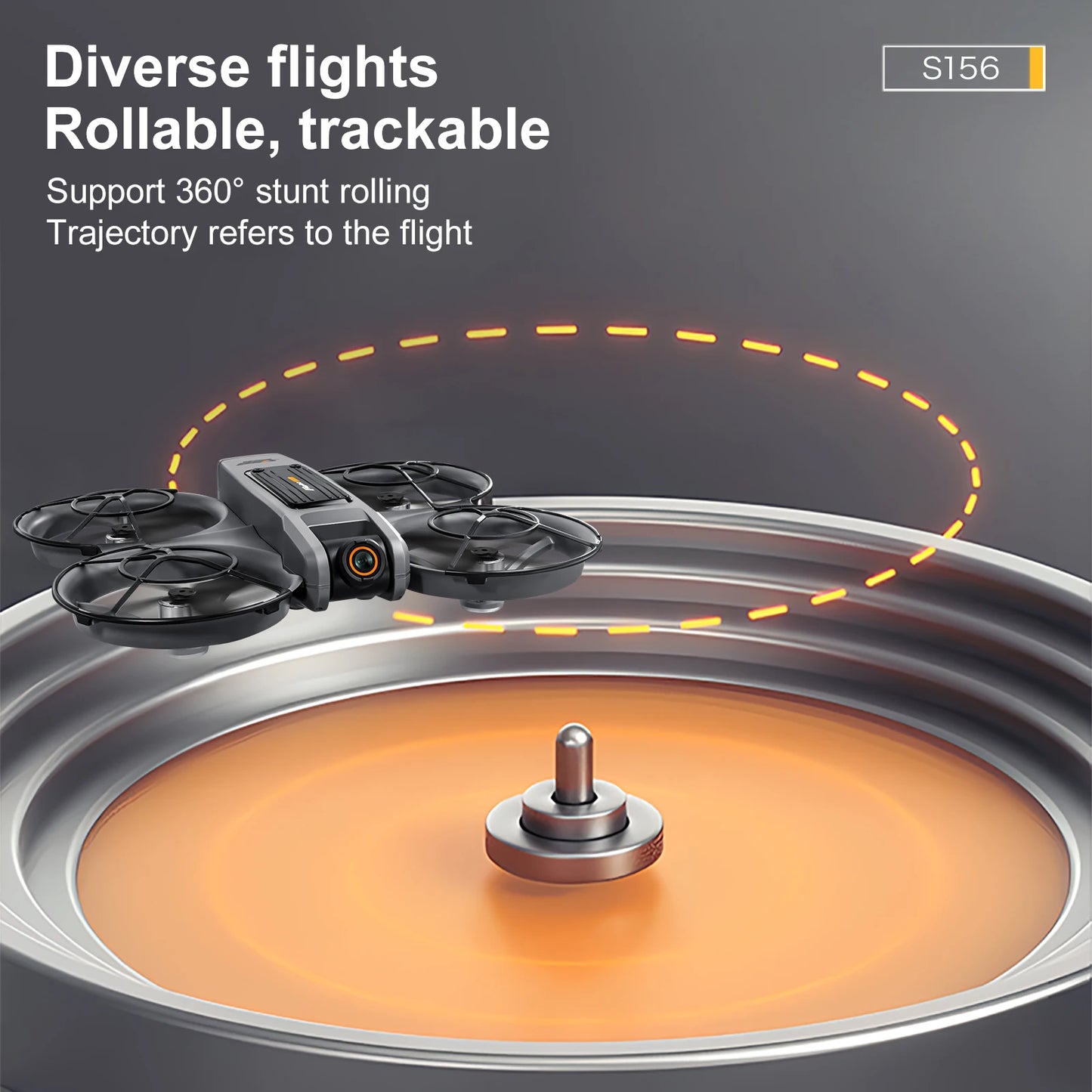 S156 RC Crossing Drone Aerial Vehicle With HD Display Screen Four Axis Brushless Optical Flow Remote Control Aircraft Large Size