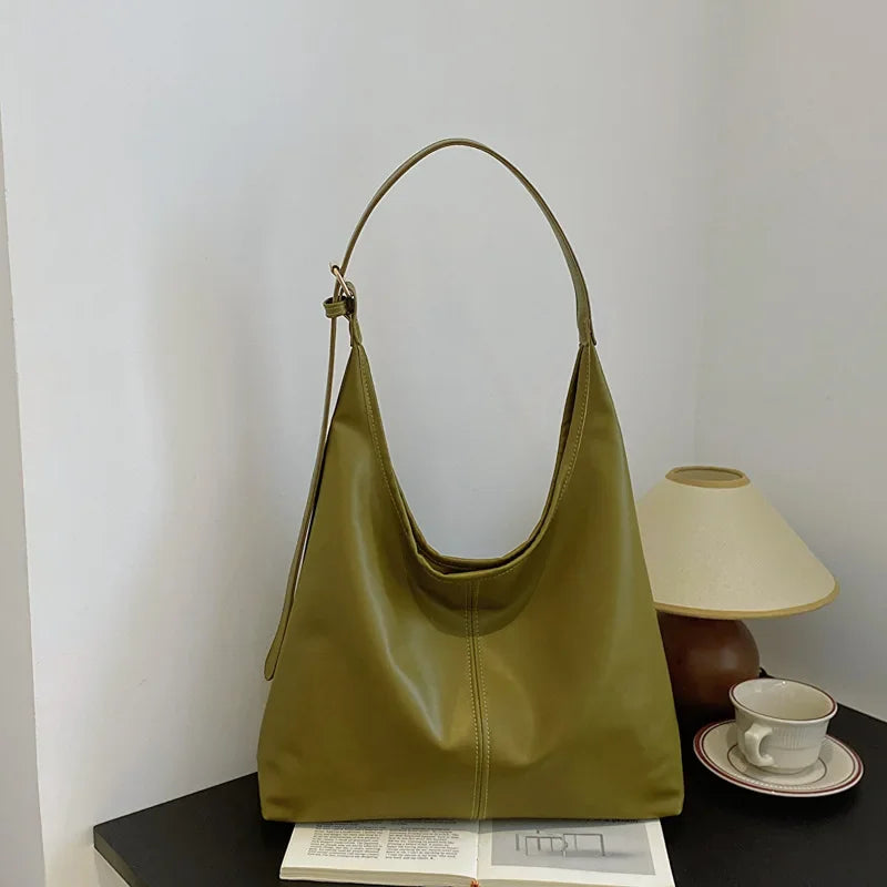 New Tote bag hand bill of lading shoulder women's bag retro simple large bag Tote bag