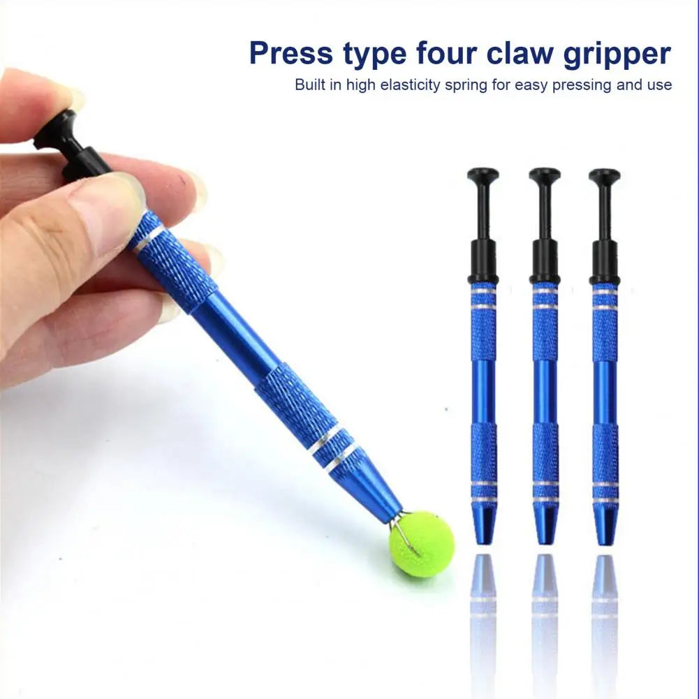 Fishing Bait Gripper Rigging Bait Needle Boilies Drill Stringer Pellet Splicing Puller Four-Claw Grabber Fishing Accessories