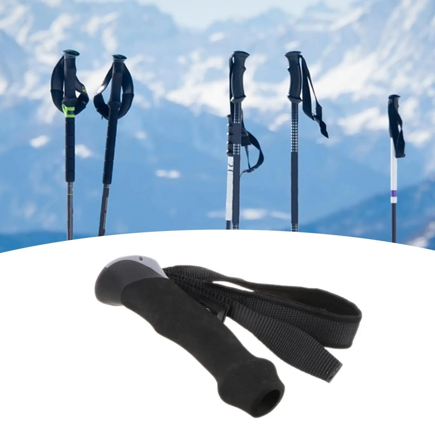 Trekking Pole Handle Lightweight Portable Durable Adapter Walking Stick Handle Alpenstock Handle Grip for Travel Camping Outdoor