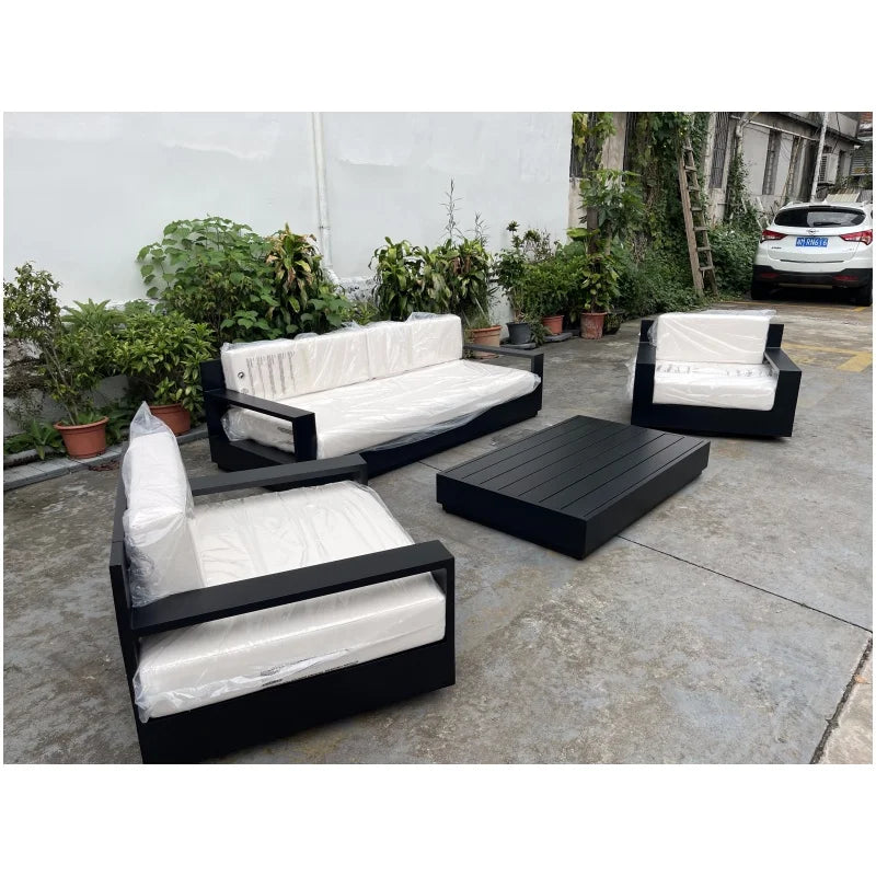 Durable Aluminum Sofa Set Patio Furniture Sets Luxurious Outdoor Garden For Patio Garden Apartment