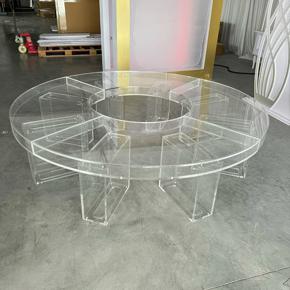Hot Recomend white Round shape wedding dining table for event party decor