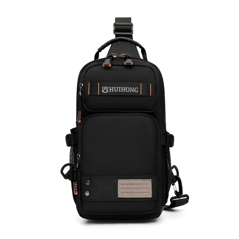 Men's Waist Bag Travel Casual Chest Bag Outdoor Hiking Climbing Backpack Multifunction Messenger Rig Pouch College Schoolbag