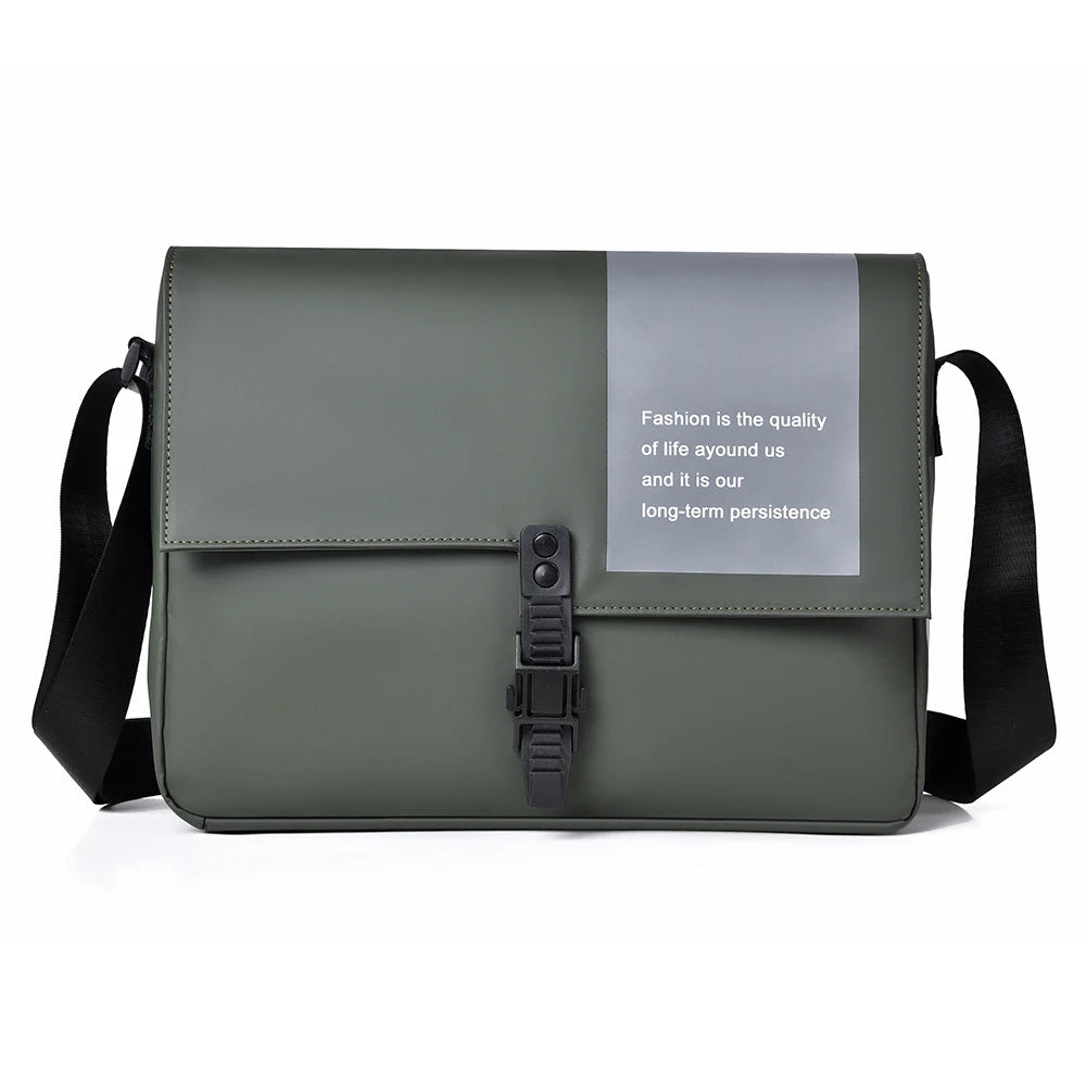 New Men's Bag - Simple Water-Resistant Casual Messenger Bag For Commuting Single Shoulder Crossbody Bag