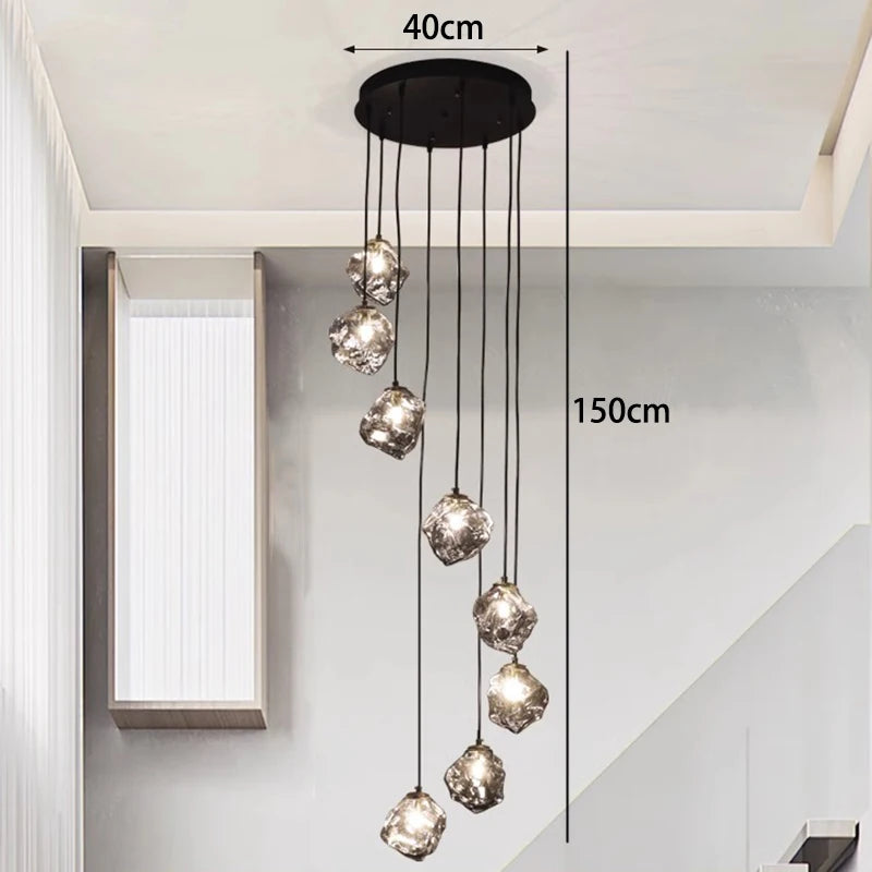 Modern home decor led lights pendant light lamps forstaircase Chandeliers for living room hanging light indoor lighting