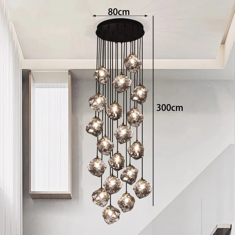 Modern home decor led lights pendant light lamps forstaircase Chandeliers for living room hanging light indoor lighting
