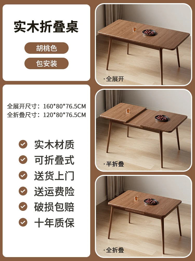 Decoration Dining Table Luxury Style Minimalist Luxury Folding Tables European Simple Mesa Dobravel Portatil Kitchen Furniture