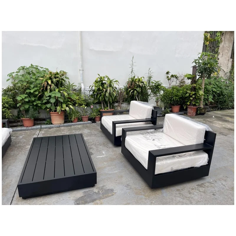 Durable Aluminum Sofa Set Patio Furniture Sets Luxurious Outdoor Garden For Patio Garden Apartment