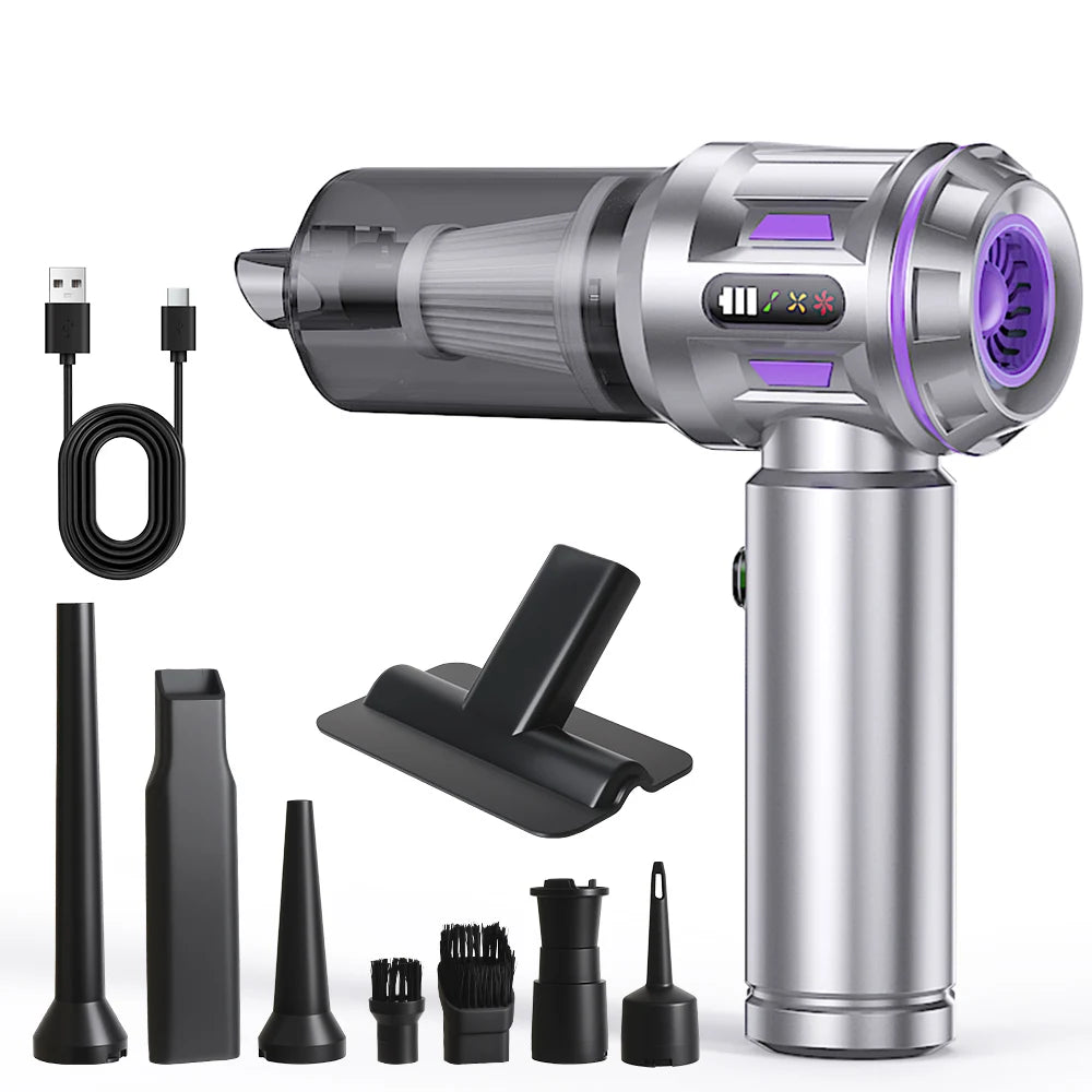 Turbo Jet Fan Strong Blowing/Suction Handheld Vaccum Cleaners Wireless 4 In 1 Car Vacuum Cleaner Air Duster Quick Inflation 2025