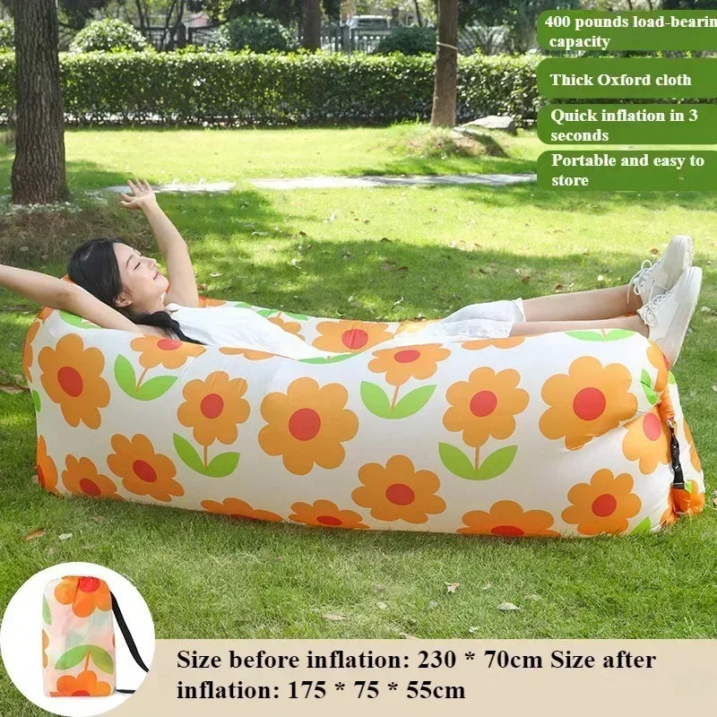 Outdoor Inflatable Sofa Comfortable Camp Picnic Multi Scene Lying Down Sofa Portable Lightweight Lazy Sofa Multifunctional